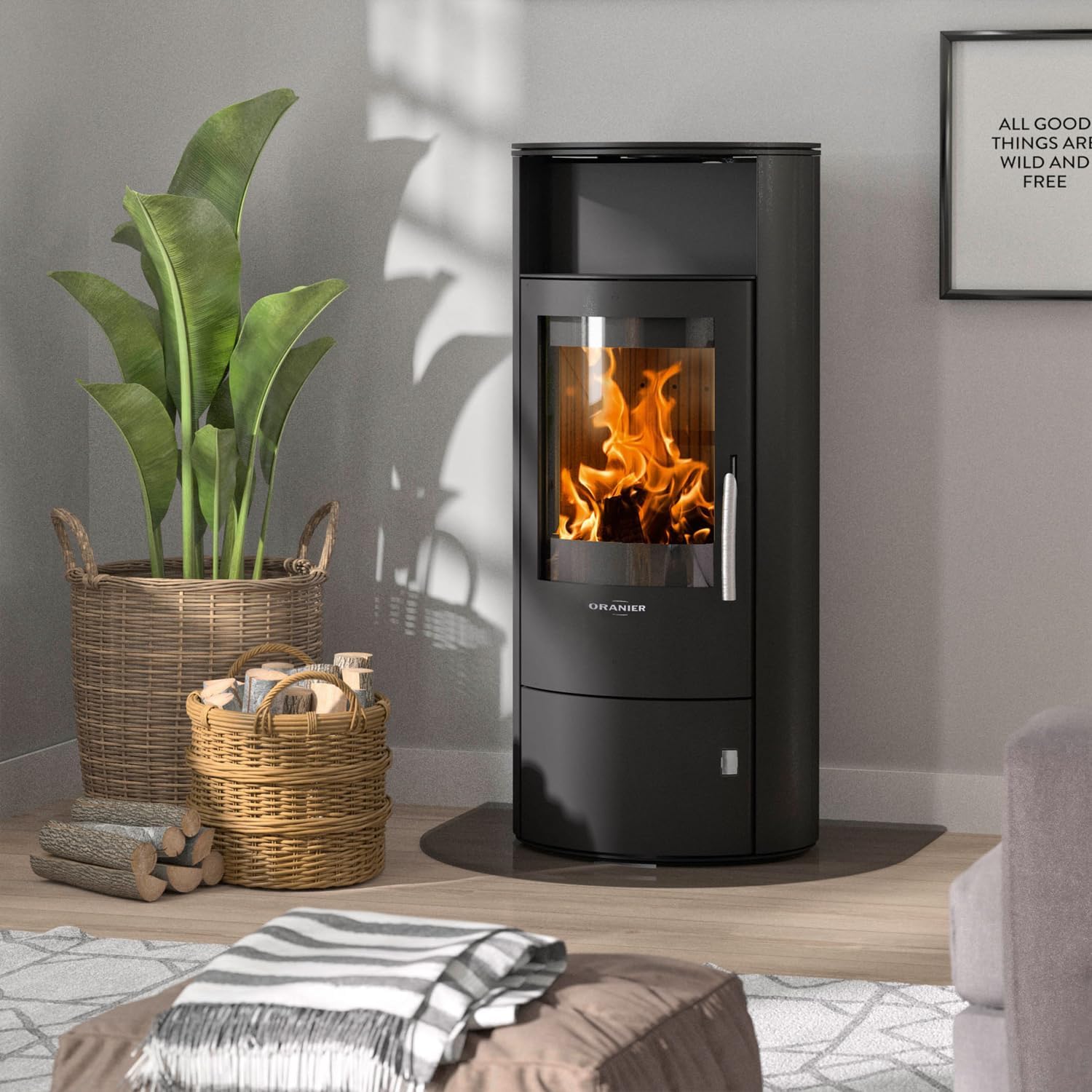 Oranier 5447 11 Polar 7 2.0 Kaminofen Stahl Schwarz/A+