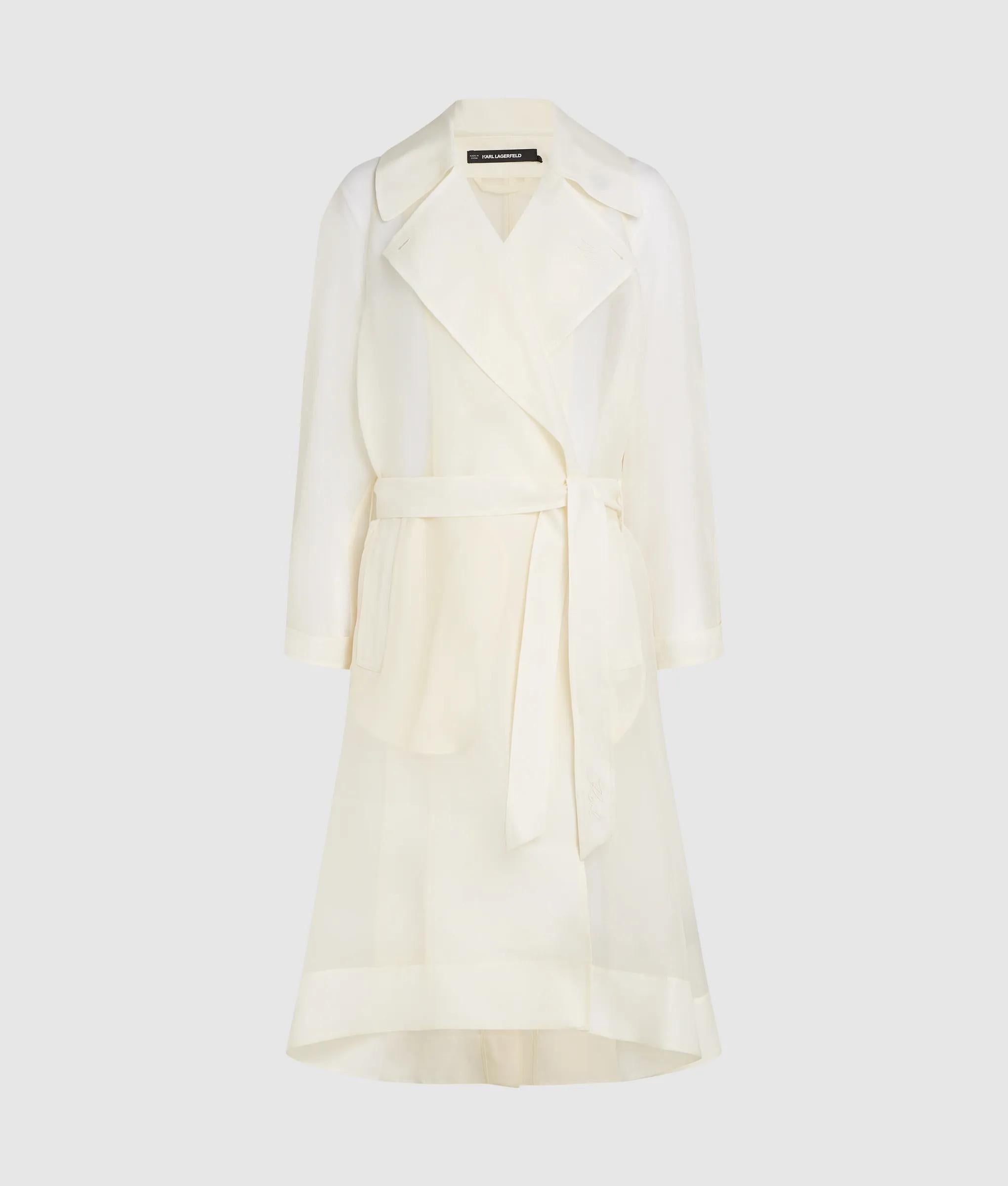 Trench van organza jas