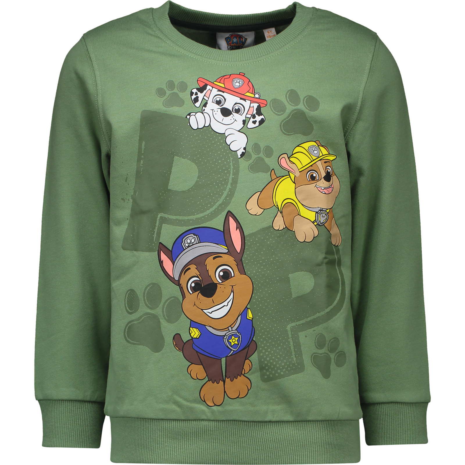 Kinder-Sweatshirt Paw Patrol grün
