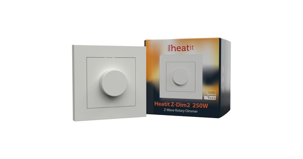 heat itZ-Dim2 250W dimmer  (Wit, Z-Wave)