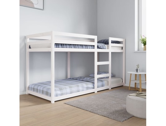 VIDAXL - Cadre de lit Lit superposé blanc 80x200 cm bois de pin massif