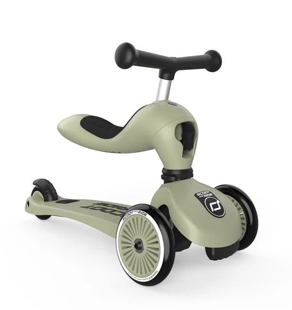 Scoot and Ride - 2 i 1 Balance Cykel/ Scooter - Oliven