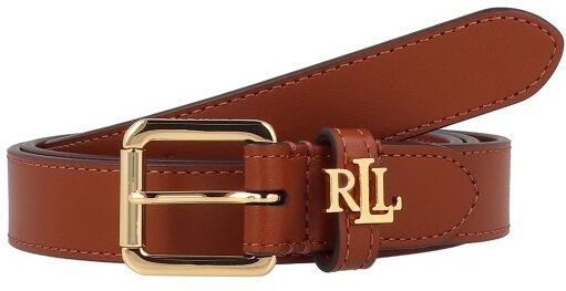 Lauren Ralph Lauren - Logo Riem - Leer - Bruin - 105 cm