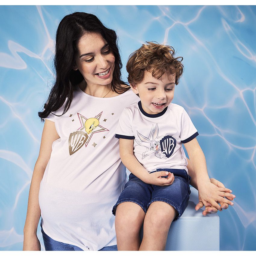 T-shirt manches courtes Bugs Bunny Warner pour bébé garçon - Blanc