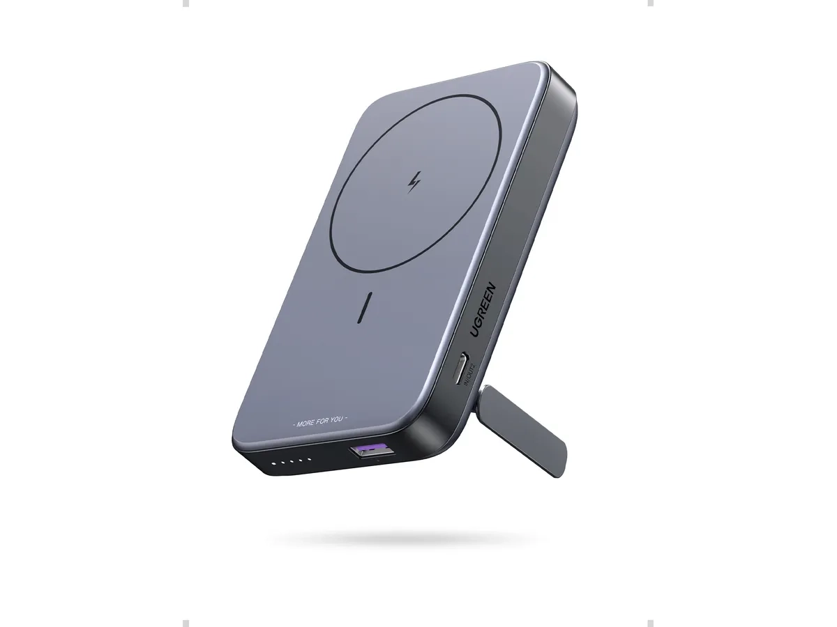 (20W) 10000mAh Magnetische MagSafe Powerbank USB C Power Delivery Ladegerät   Kickstand (15086) - Space Gray
