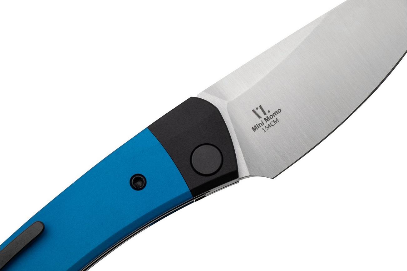Kizer Vanguard Mini Momo V3663C1 Satin 154CM, Blue Aluminium, zakmes, Vladimir Legachev design