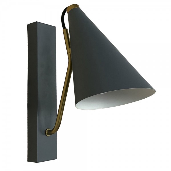 Lampe de bureau bleu métal doré (12 x 25 x 29 cm)
