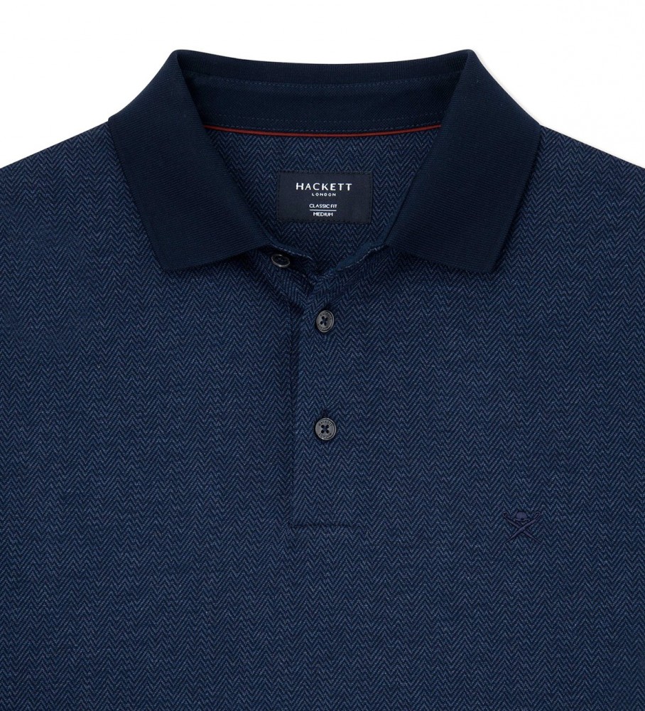 Polo Hackett Navy Herringbone