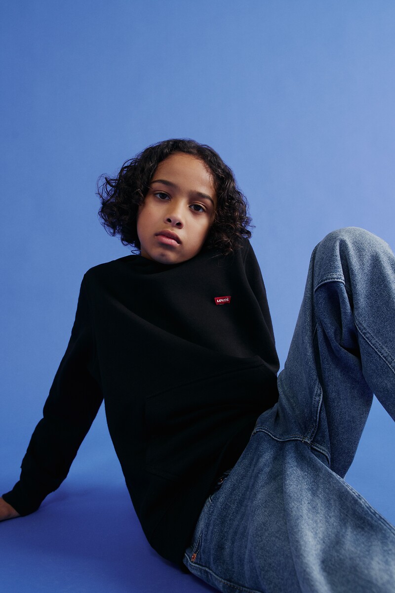 LEVI'S KIDS<br>Moletom com capuz em fleece escovado