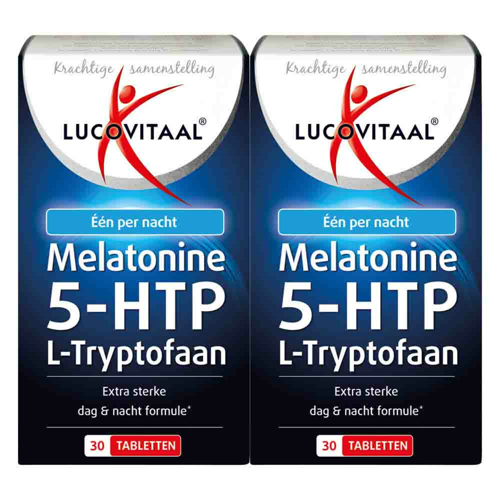2x Lucovitaal Melatonine 5-HTP L-Tryptofaan30 tabletten