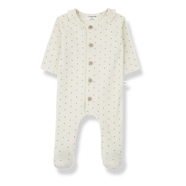 1+ in the family Pyjama Cari Côtelé | Ecru