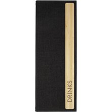 Carte de boissons avec imprimé, 1/2 A4, gris foncé