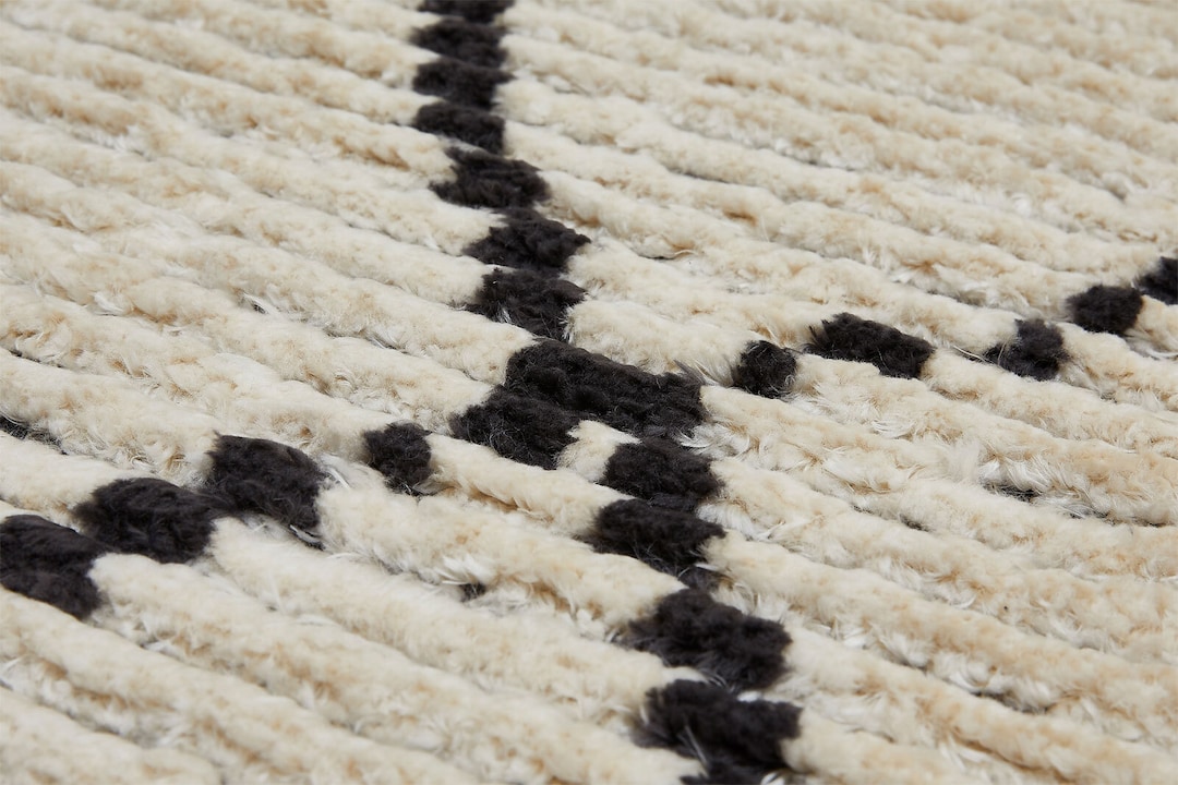 Teppich OVADA 120 x 170 cm beige/schwarz