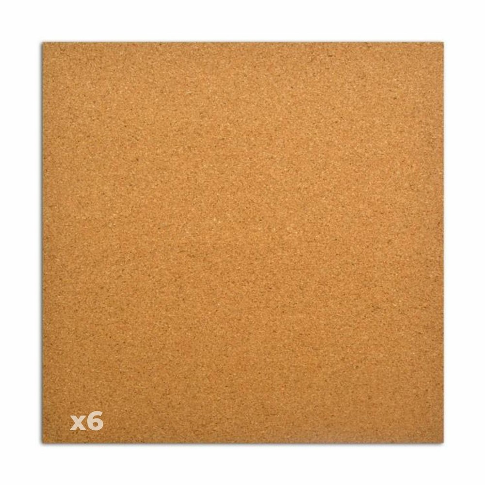 6 feuilles en liège 30 x 30 cm