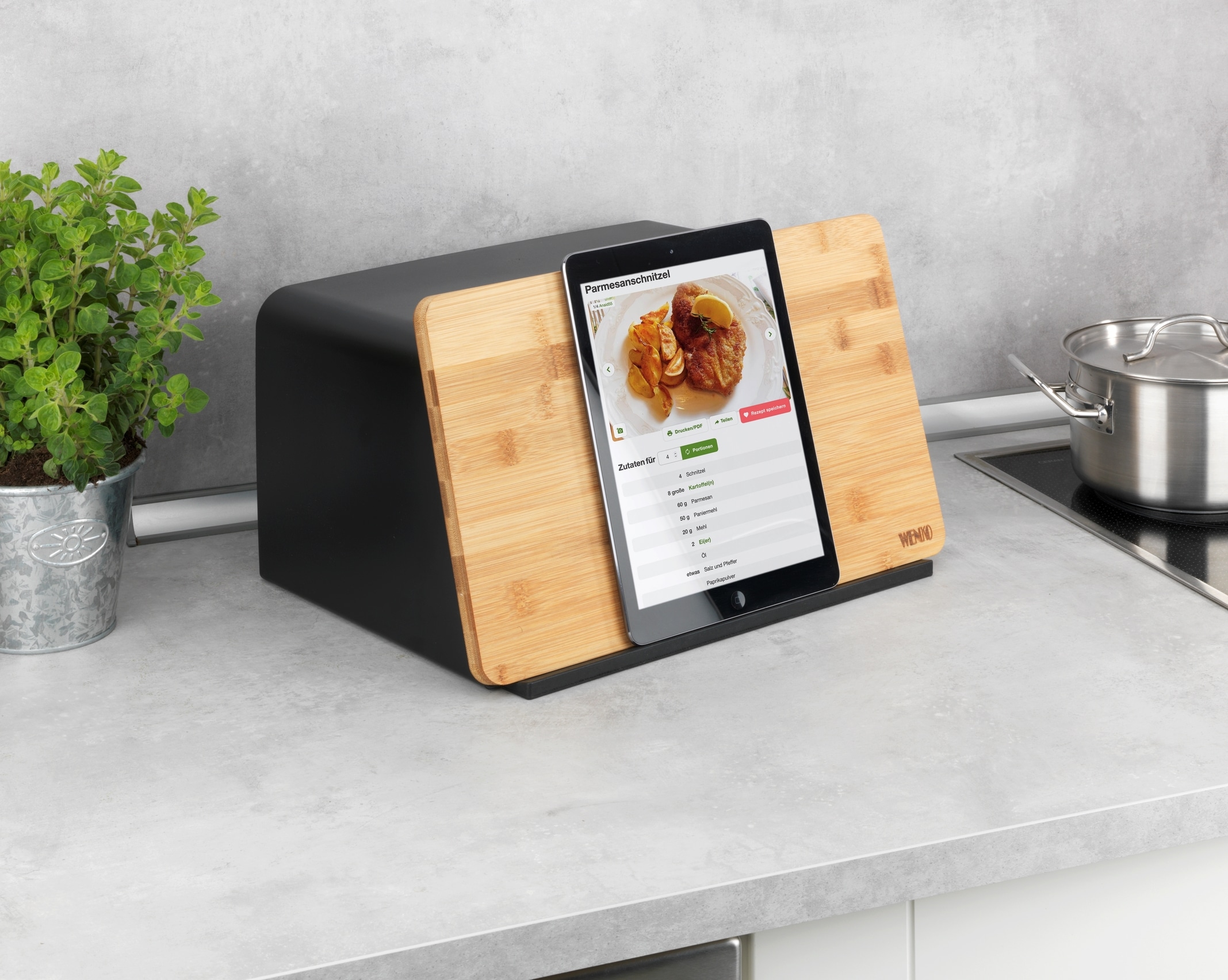 WENKO Brotkasten »Modell Kubo« 1 Stk. tlg. moderne Brotbox mit integriertem Schneidebrett als Deckel