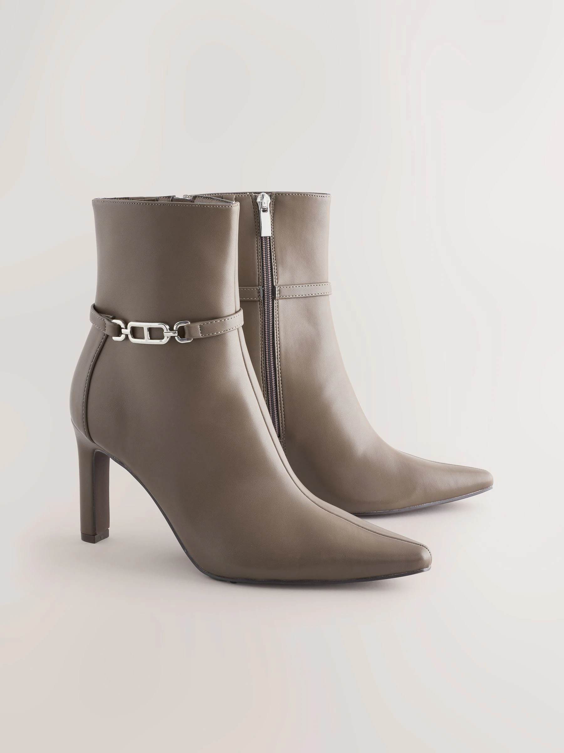 Grijs taupe - Forever Comfort® Hardware Trim Heeled Ankle Boots