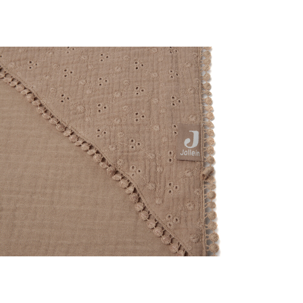 Jollein Baby Badcape Embroidery Biscuit Bruin75 x 75 cm