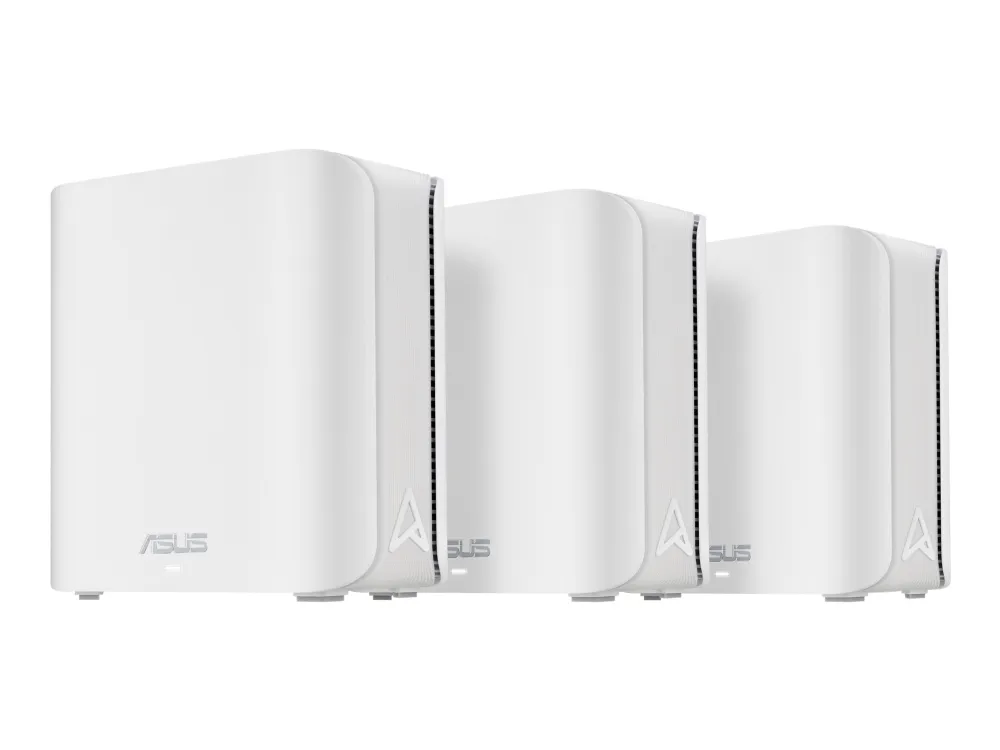 ASUS ZenWiFi BD4 - Wi-Fi-system - (3 routere) - op til 6500 sq.ft - mesh 1GbE, Wi-Fi 7, 2.5GbE, 5GbE Dual Band