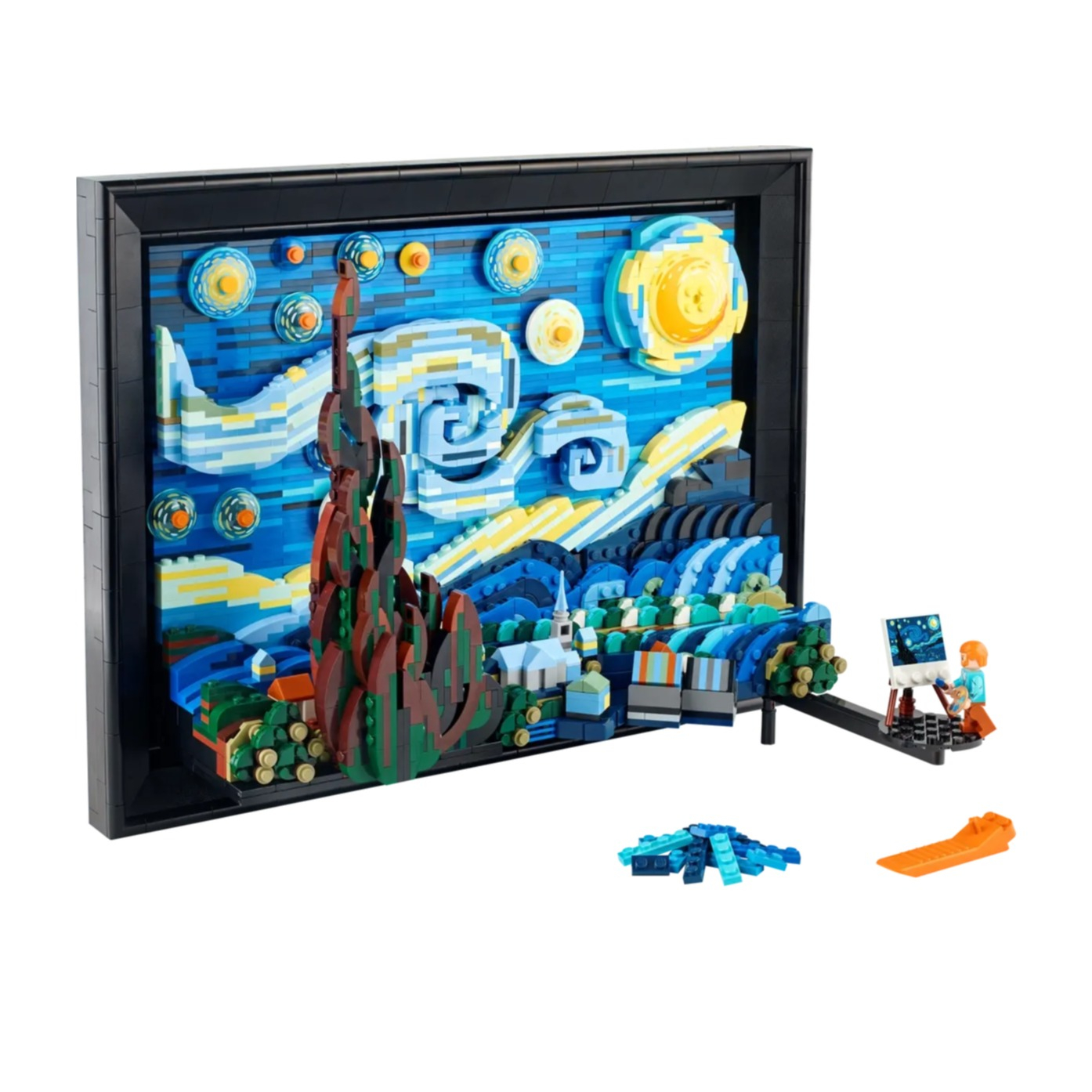 (2316-tlg. Set) Ideas Klemmbausteine Vincent van Gogh Modell Bausatz (21333) - Sternennacht