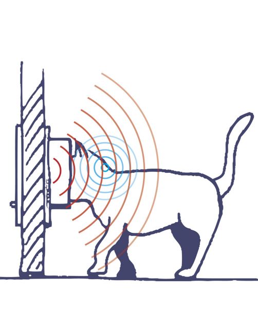 Ferplast Dierenluik Swing Microchip - Kattenluik - 22.5x16.2x25.2 cm Wit