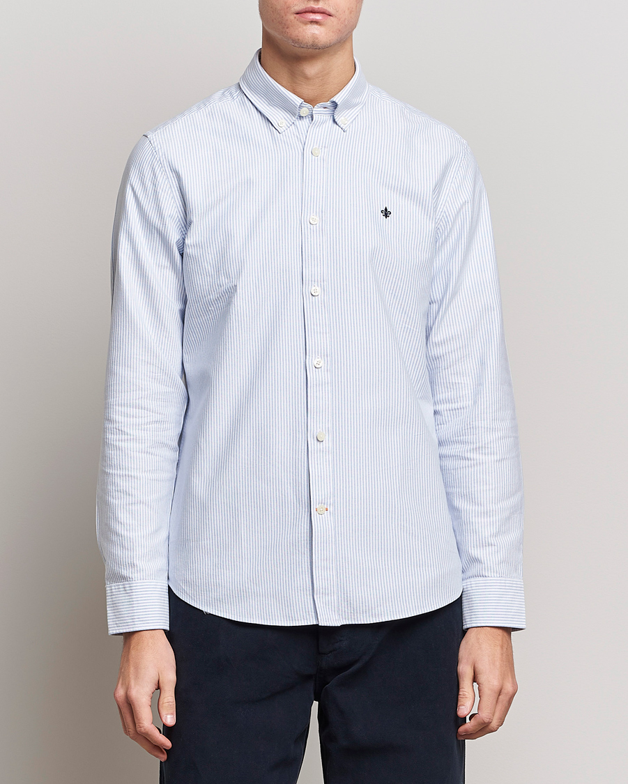 Morris Douglas Striped Oxford Light Blue