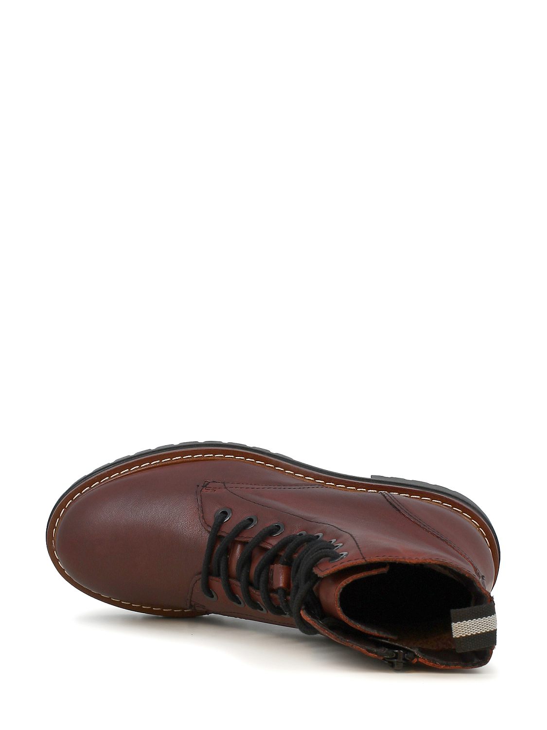 VYNE Savona Leather Lace Boots Burgundy