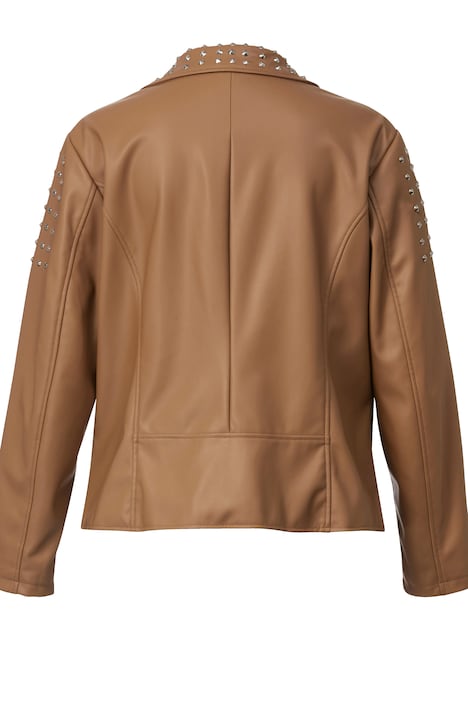 Bikerjacke, Lederoptik, Ziernieten