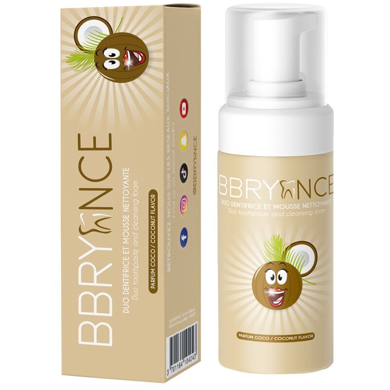Dentifrice mousse blancheur - Coco - 50 ml