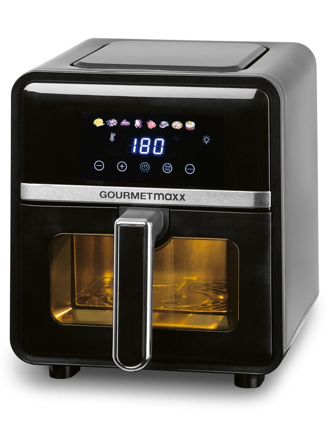 GOURMETmaxx Heißluft-Fritteuse Digital inkl. 10 Backpapierschalen, 5 l, 1400 W