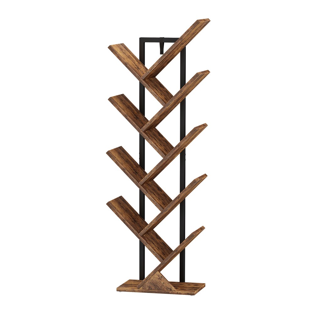Vicco Bücherregal Fyrk Antikholz Schwarz 34 x 116 cm