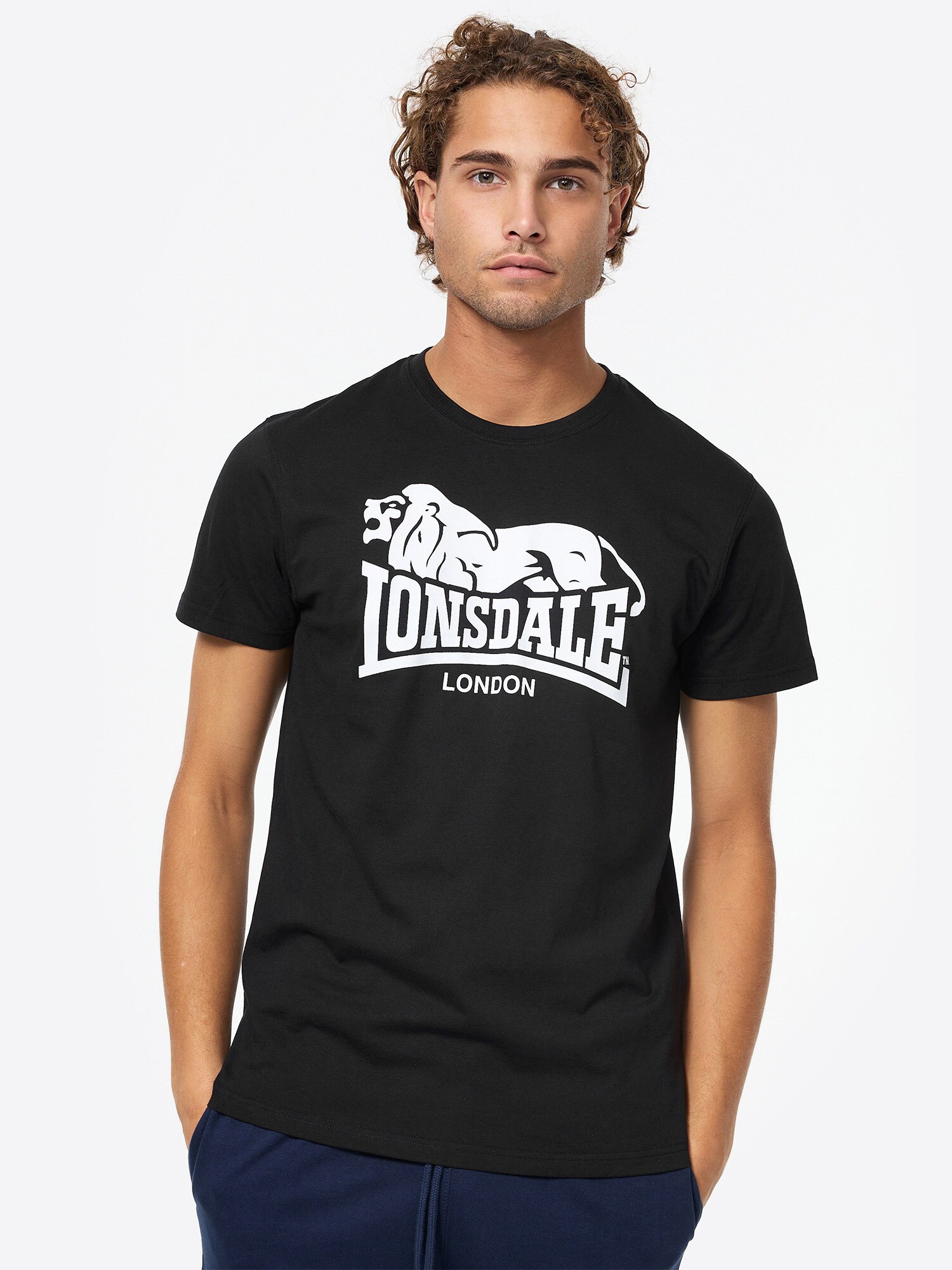 Lonsdale Herren T-Shirt normale Passform Doppelpack COLLESSIE