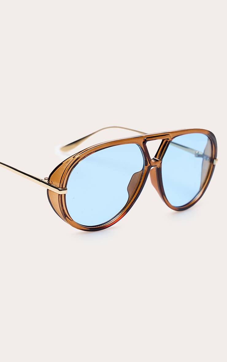 Chocolat Lunettes De Soleil Aviateur À Verres Écaille De Tortue