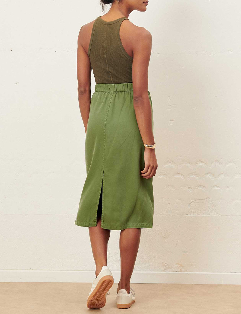 LAB DIP JUPE MIDI FEMME KAKI