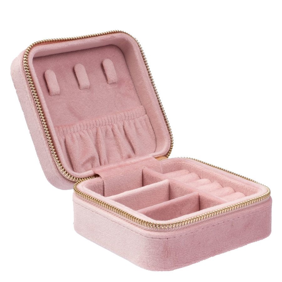 DARK Velvet Jewellery Box Mini Light Rose