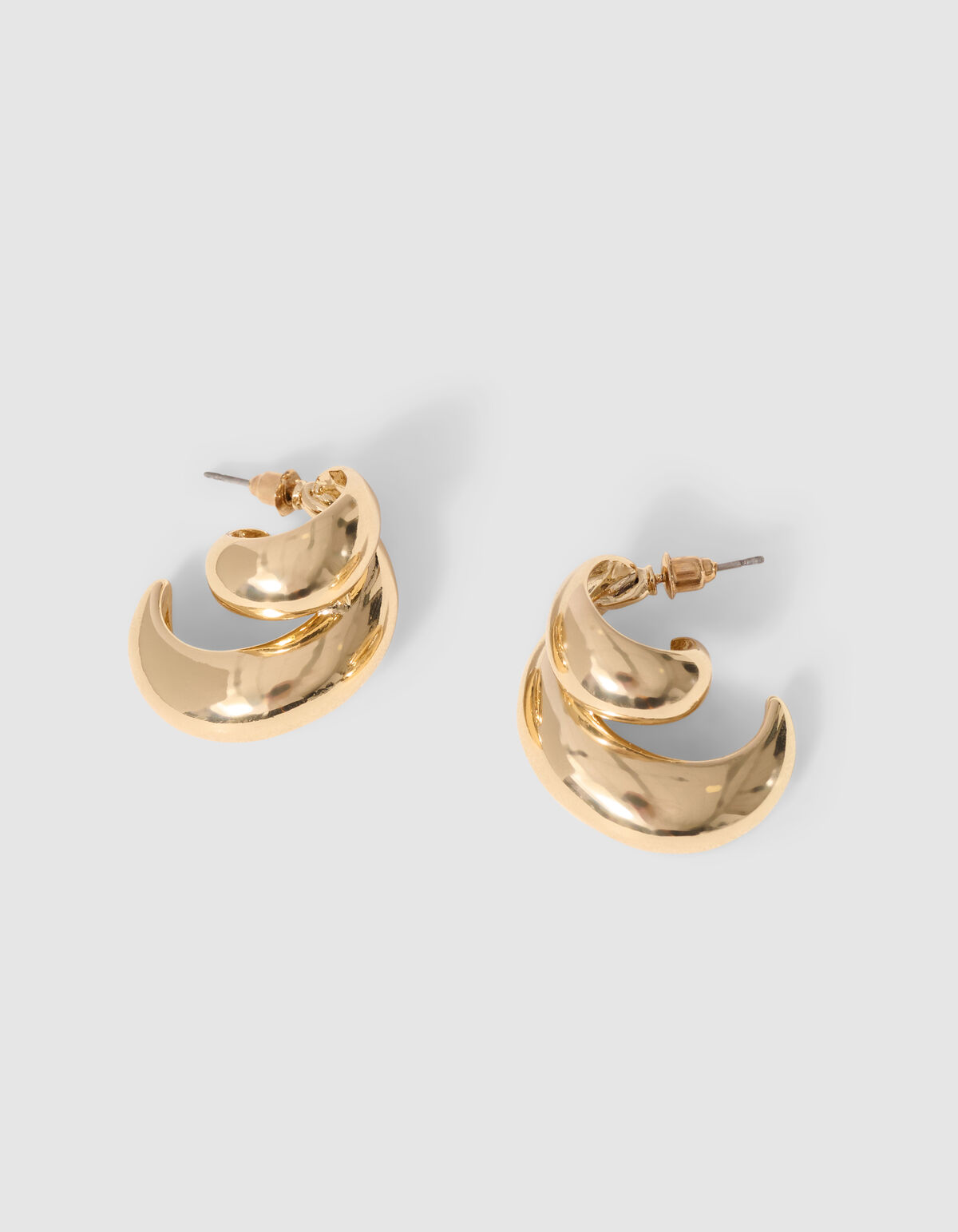 Double Drop Oorbellen Goud