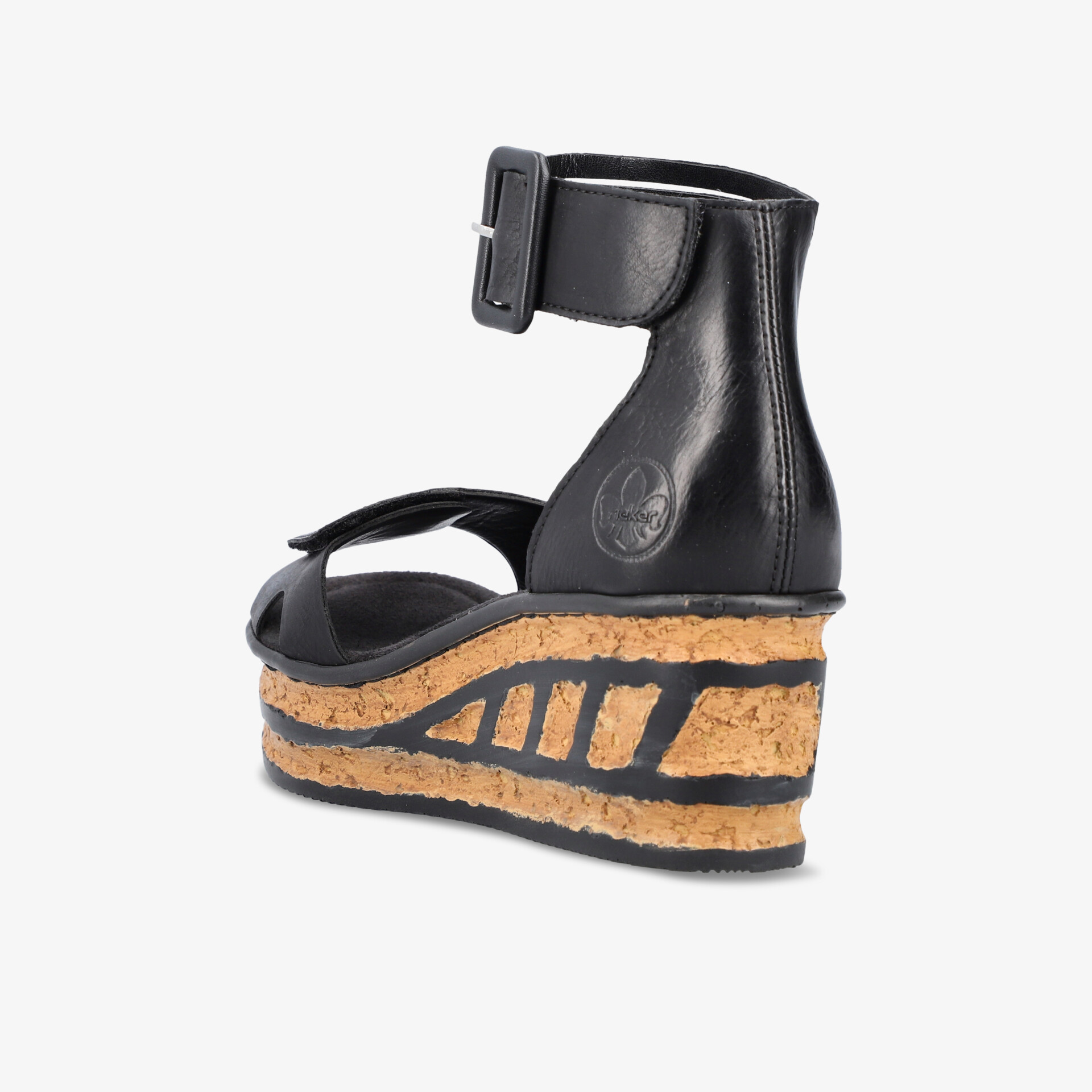 rieker Damen Keilsandalen schwarz