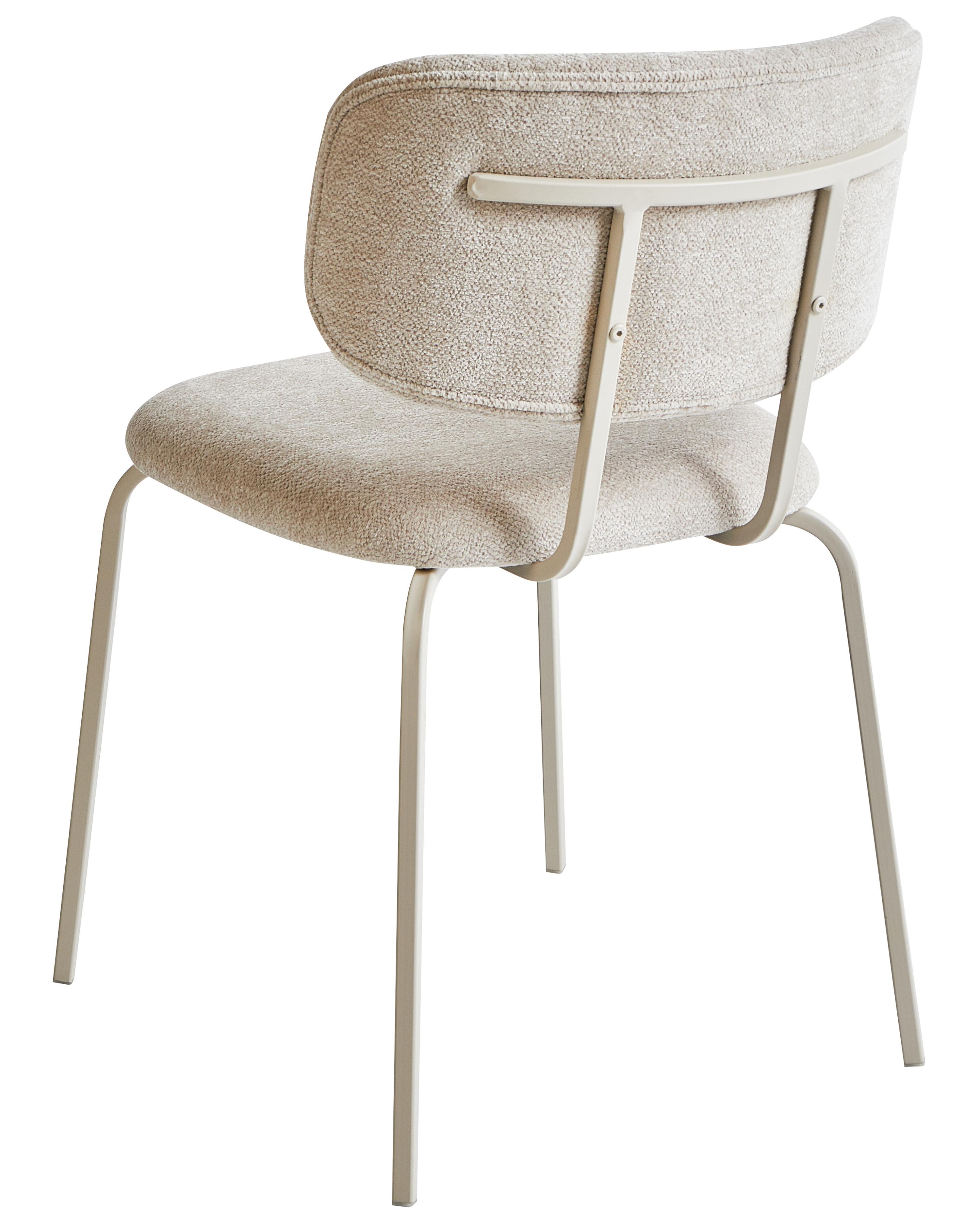 Set van 2 eetkamerstoelen IRINS Chenille Lichtbeige