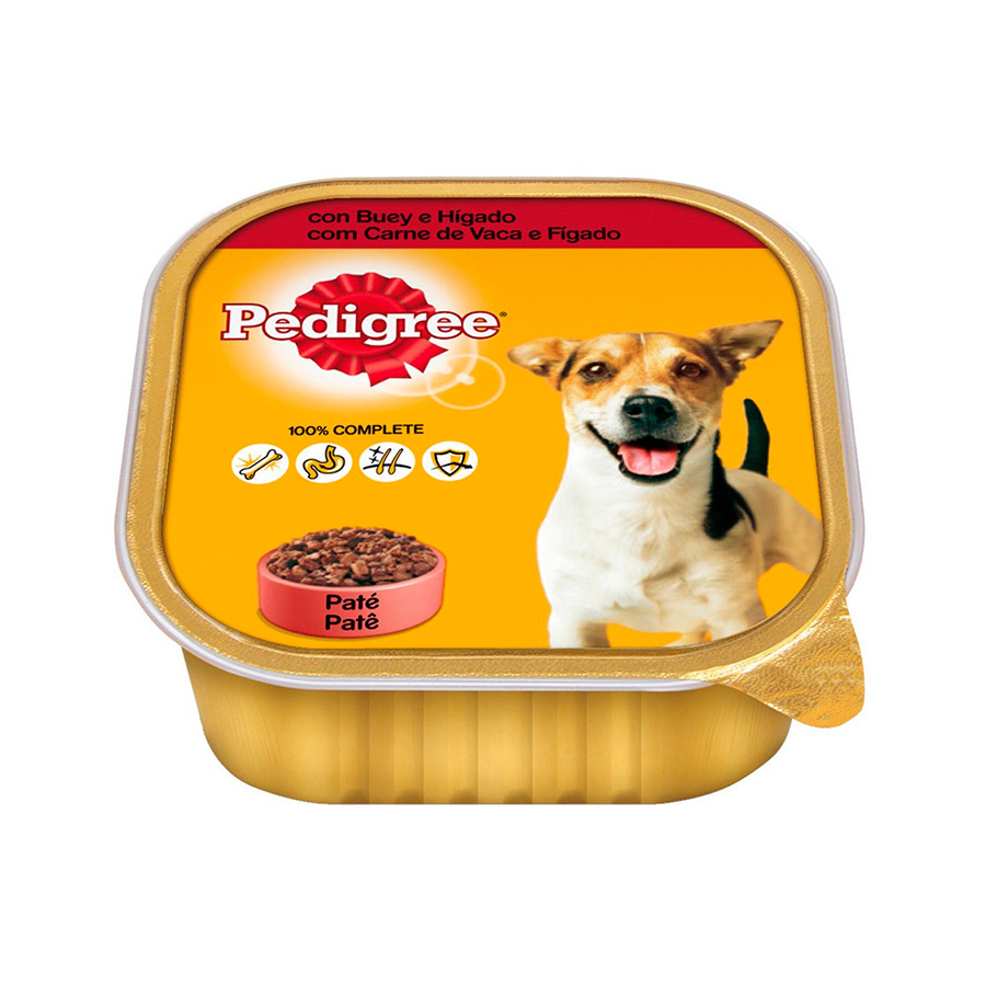 Patê de carne e fígado Pedigree para cães