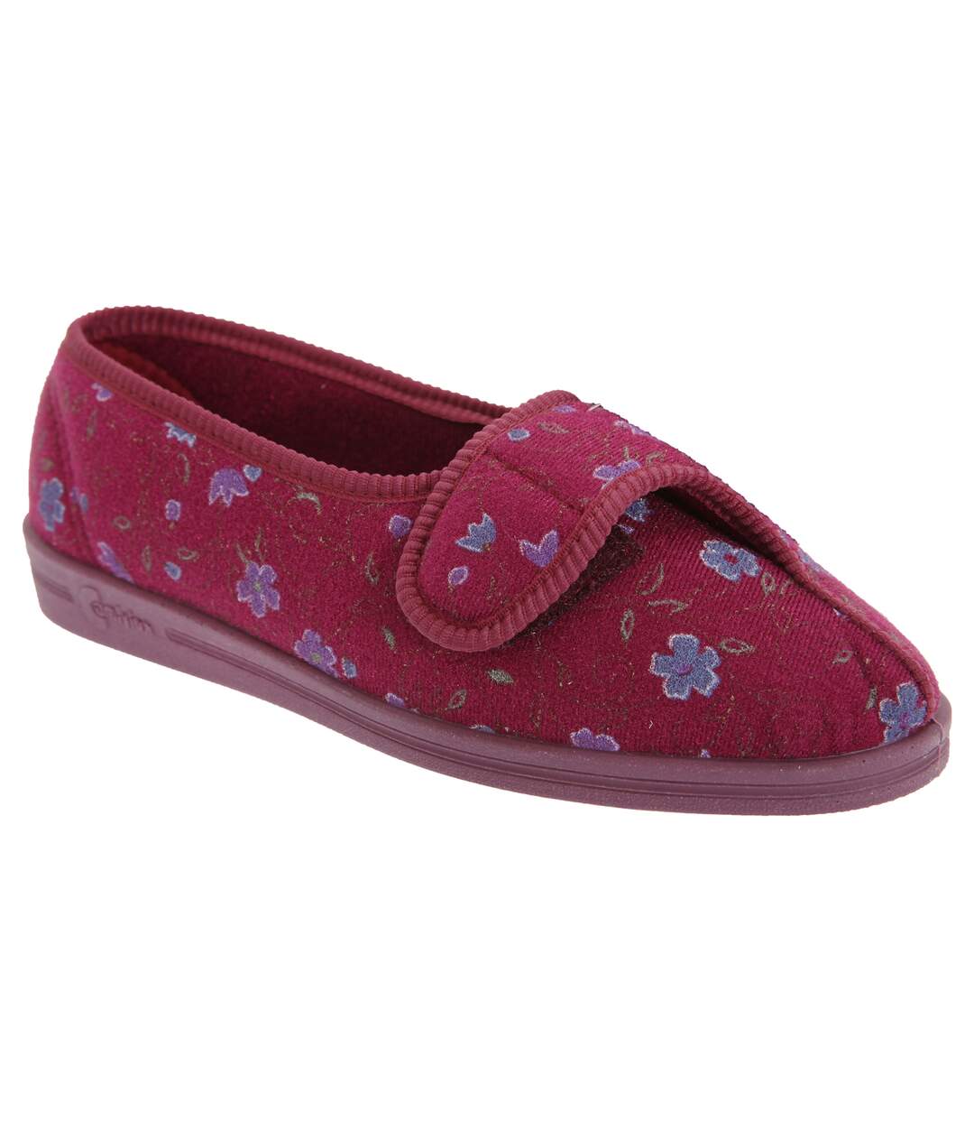Comfylux Diana - Chaussons à motif floral - Femme (Vin) - UTDF506