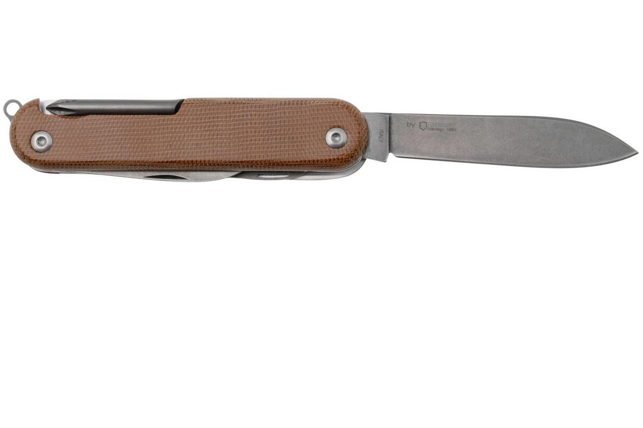 MKM Malga 5 MP05MAG-NC Magnacut Natural Canvas Micarta, zakmes