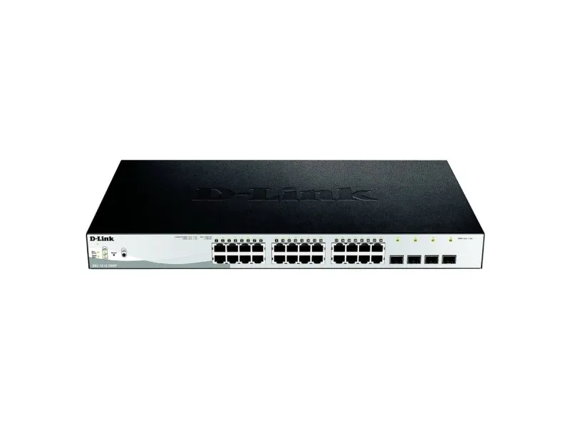 D-Link DGS 1210-28MP - Switch - Administreret - 24 x 10/100/1000 (PoE )   4 x Gigabit SFP - desktop, monterbar på stativ - PoE