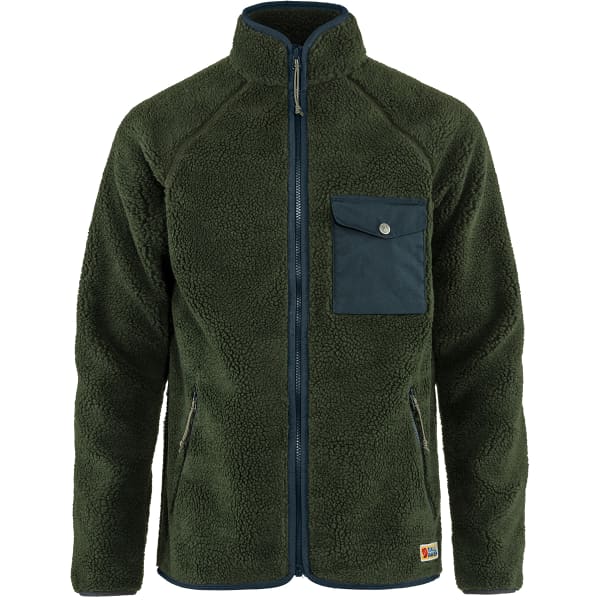 Veste polaire randonnée FJALLRAVEN VARDAG PILE FLEECE M DEEP FOREST