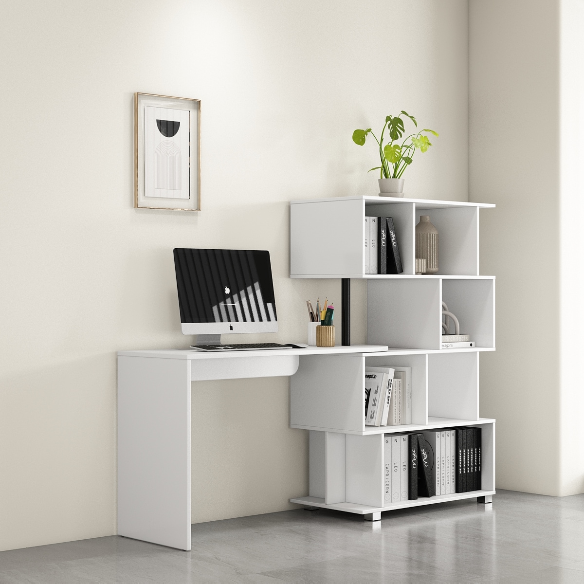 GOODproduct Schreibtisch »Inovo« Set,  als Eckschreibtisch oder Schreibtisch nutzbar, viel Stauraum
