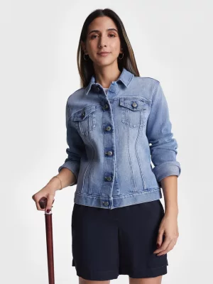 Jaqueta jeans Izzie Slim Fit adaptável