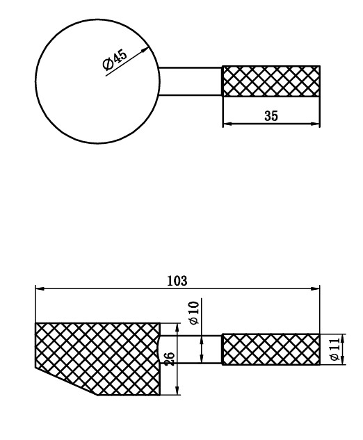 Saniclear Nero Curved hendel voor Plus wastafelkranen (SK35603 en SK35609)