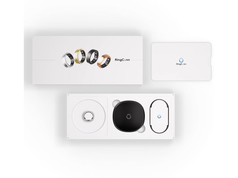 RingConn Smart Ring, Gen 2, Grösse 13, Moonlight Silver Gesundheitstracker