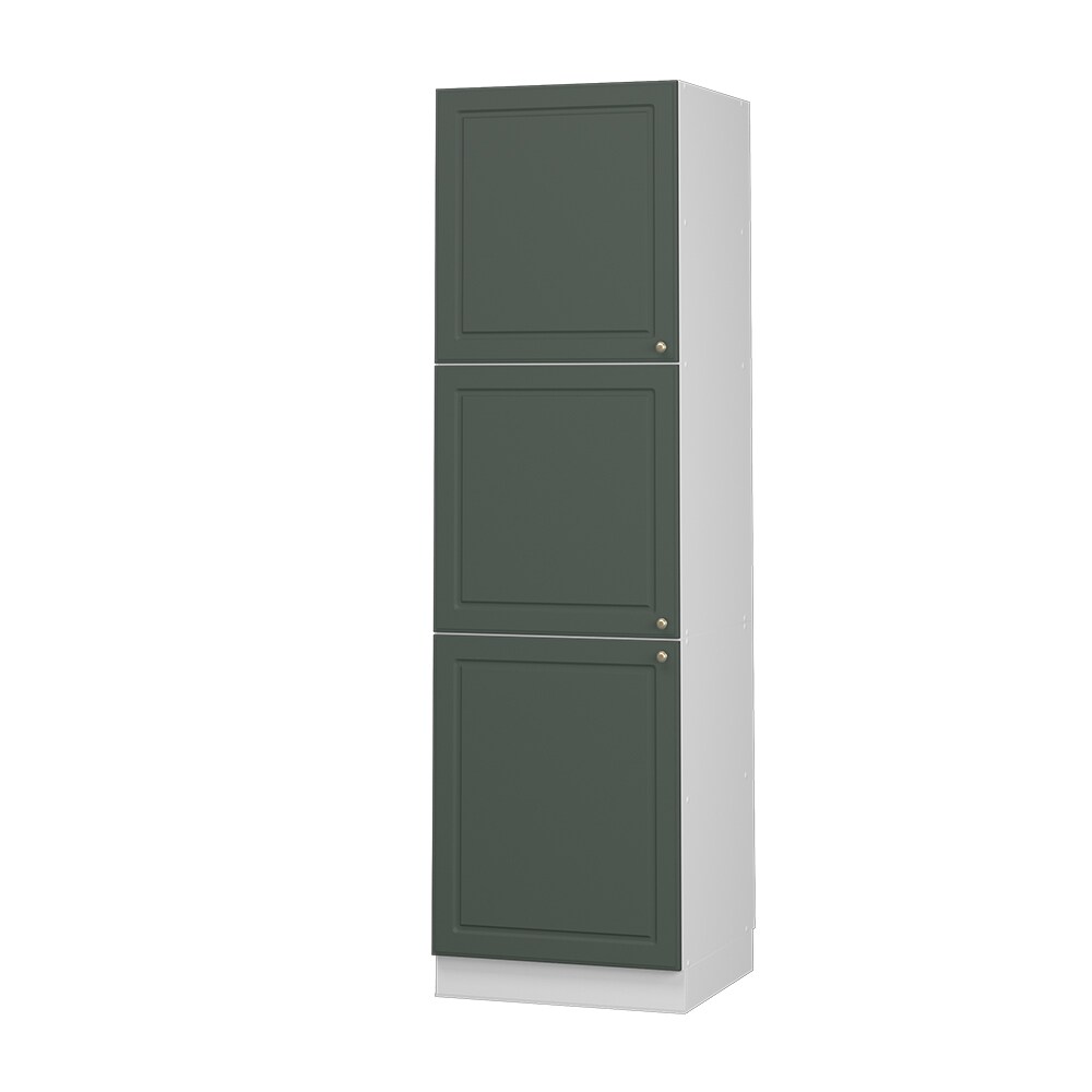 Vicco Herdumbauschrank Küchenschrank Küchenmöbel Fame-Line Landhaus Weiß Grün 60 cm Gold Küche Einbauküche Blende Herdschrank Hochschrank Küchenzeile Drehtür Einlegeboden