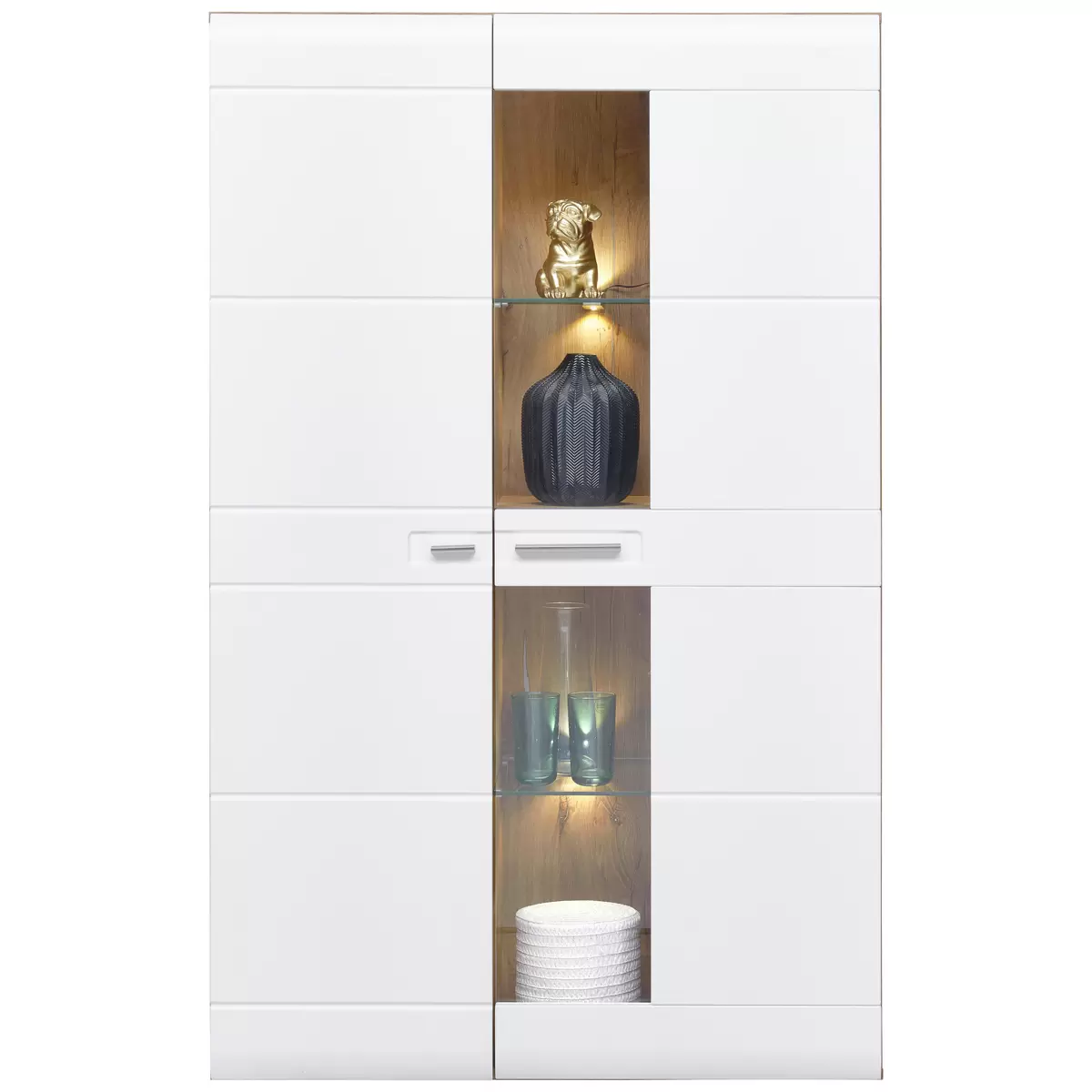 Vitrine Auris Eiche,weiss
