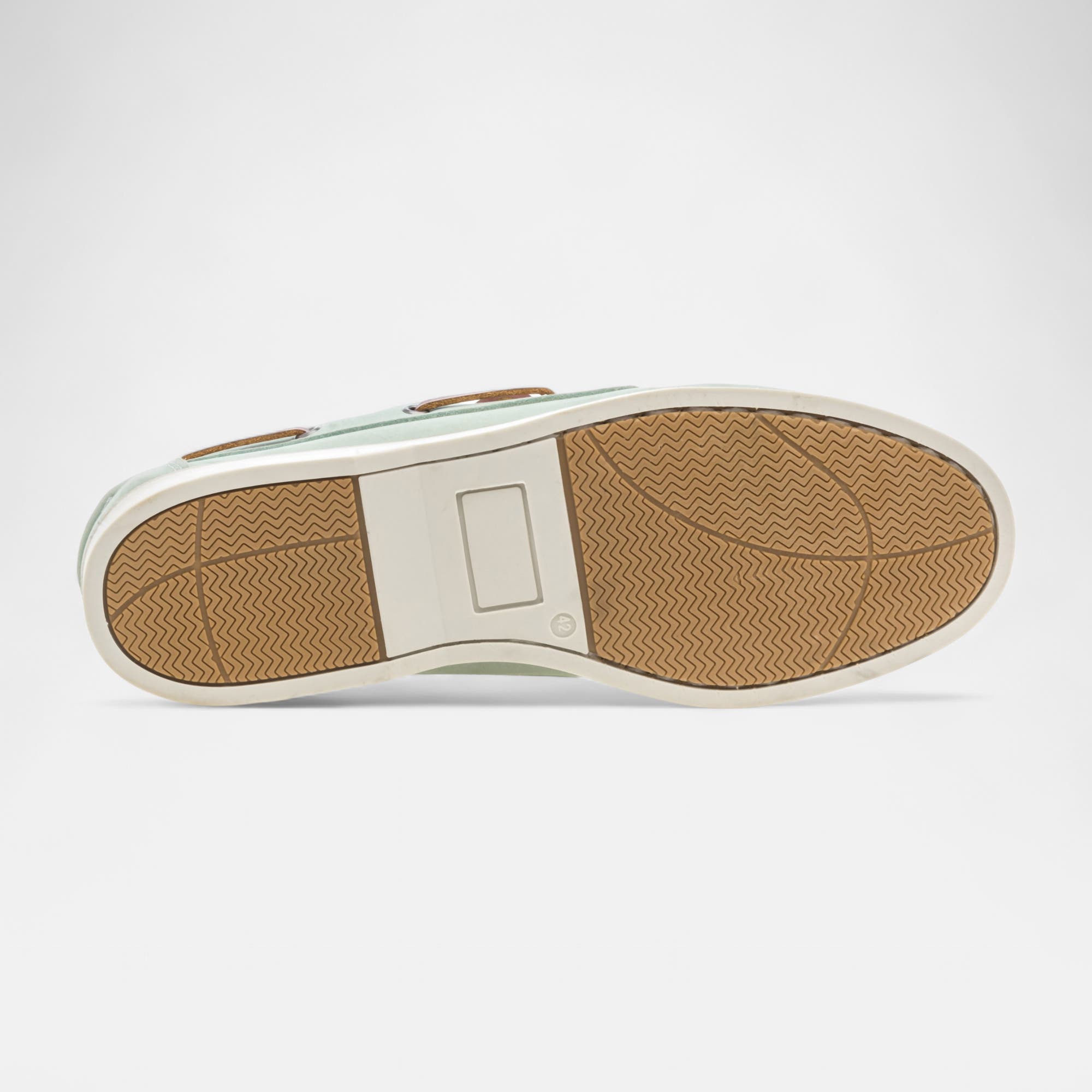 Chaussures bateau Homme en cuir vert clair