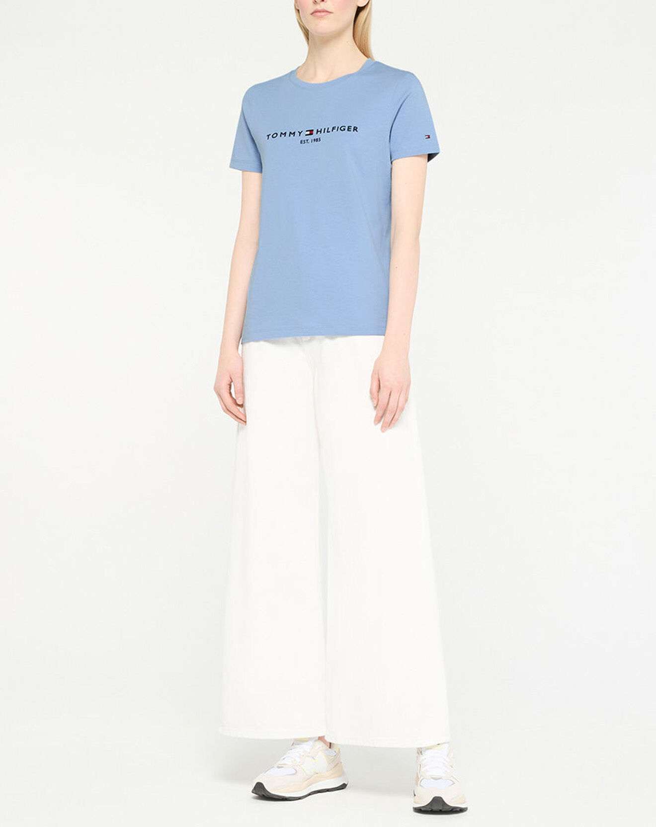 Tommy Hilfiger T-Shirt regular 100% Coton Bio bleu ciel